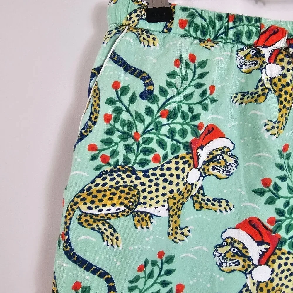 Printfresh Holly Jolly Bagheera Shorts Sleep Set in Green - Size XS